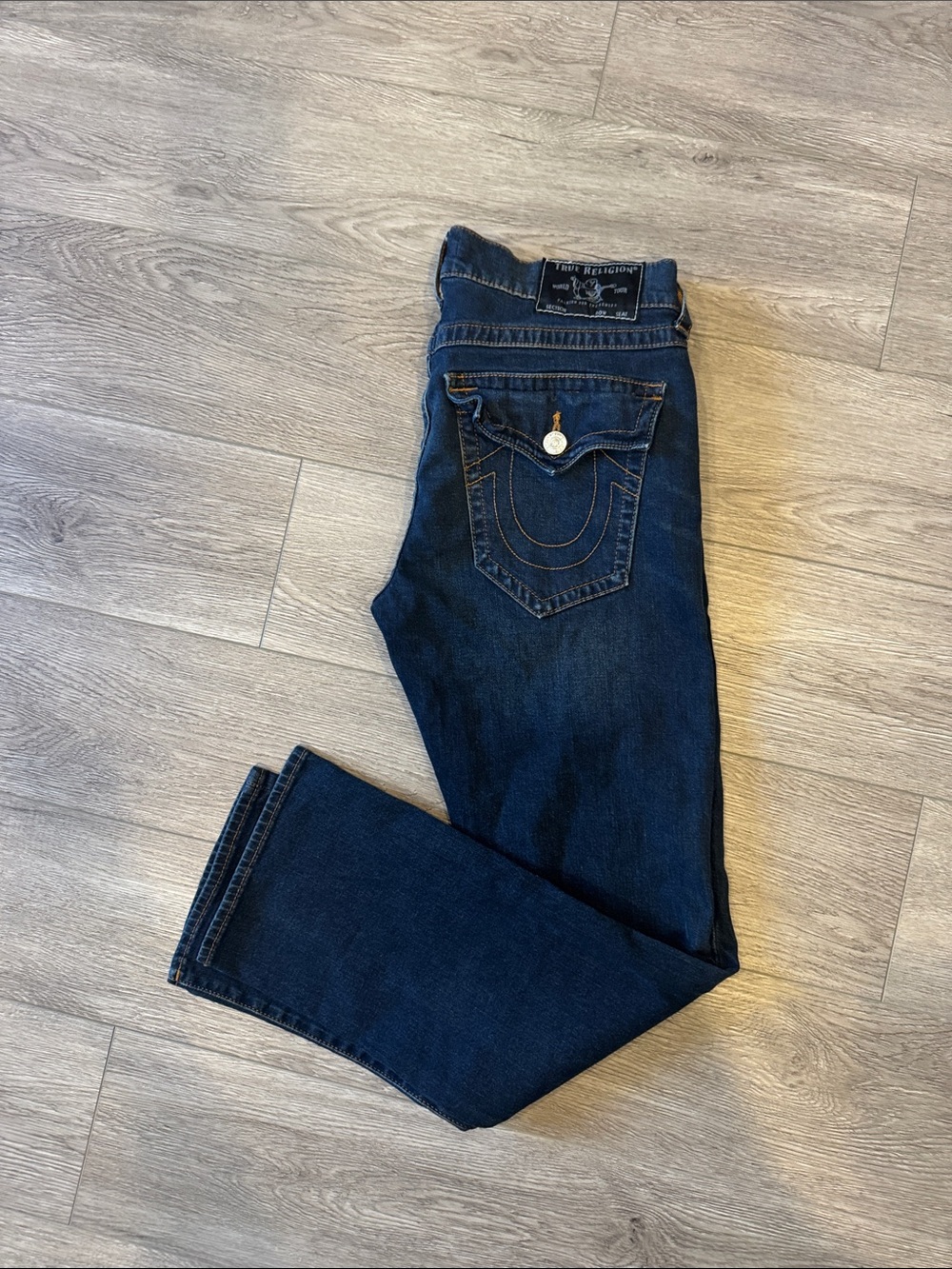 True Religion Ricky relaxed Men's Straight-Leg Jeans Size 33x 32” D7